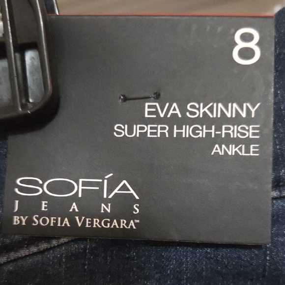 Sofia by Sofia Vergara High Rise Dark Blue Jeans - Picture 2 of 8